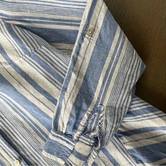 Jones New York Women’s Button down Collared Shirt Size Medium Blue/white VGUC - Picture 8 of 12